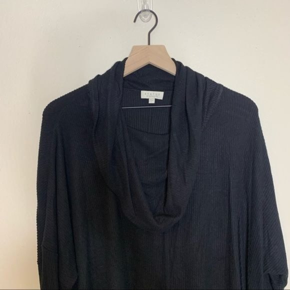 NEW Status by Chenault Black Cowl Neck Tunic Sweater Large - Picture 4 of 11